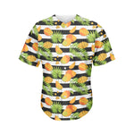 Mango Fruit Striped Pattern Print Men's Baseball Jersey