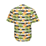 Mango Fruit Striped Pattern Print Men's Baseball Jersey