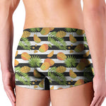 Mango Fruit Striped Pattern Print Men's Boxer Briefs
