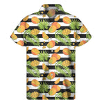 Mango Fruit Striped Pattern Print Men's Short Sleeve Shirt