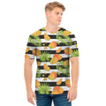 Mango Fruit Striped Pattern Print Men's T-Shirt