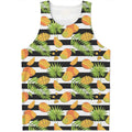 Mango Fruit Striped Pattern Print Men's Tank Top