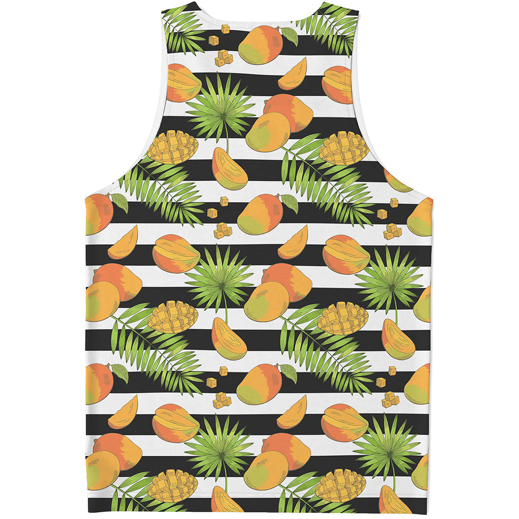 Mango Fruit Striped Pattern Print Men's Tank Top