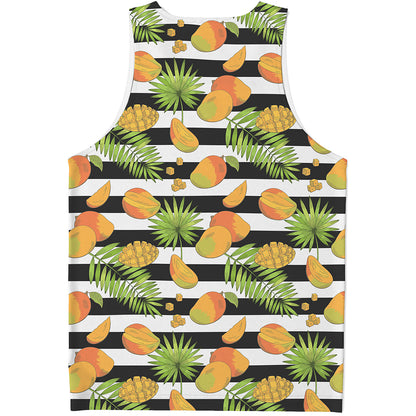 Mango Fruit Striped Pattern Print Men's Tank Top