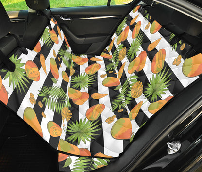 Mango Fruit Striped Pattern Print Pet Car Back Seat Cover