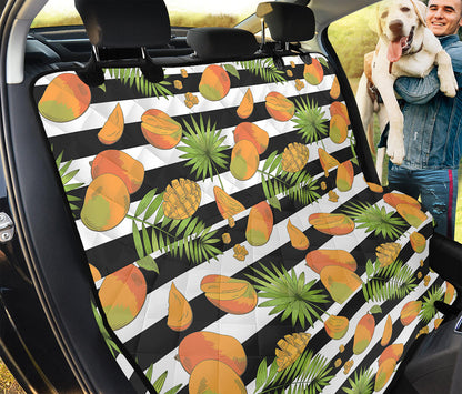 Mango Fruit Striped Pattern Print Pet Car Back Seat Cover