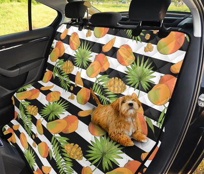 Mango Fruit Striped Pattern Print Pet Car Back Seat Cover