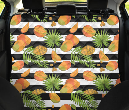 Mango Fruit Striped Pattern Print Pet Car Back Seat Cover