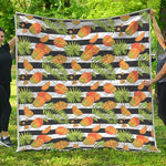 Mango Fruit Striped Pattern Print Quilt