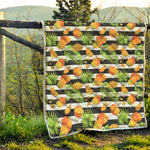 Mango Fruit Striped Pattern Print Quilt