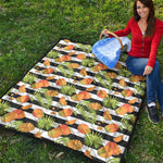 Mango Fruit Striped Pattern Print Quilt