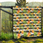 Mango Fruit Striped Pattern Print Quilt
