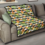 Mango Fruit Striped Pattern Print Quilt