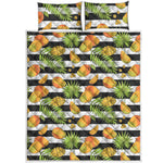 Mango Fruit Striped Pattern Print Quilt Bed Set