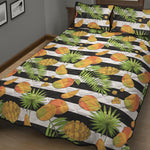 Mango Fruit Striped Pattern Print Quilt Bed Set