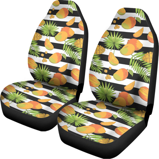 Mango Fruit Striped Pattern Print Universal Fit Car Seat Covers