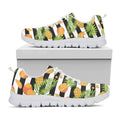 Mango Fruit Striped Pattern Print White Running Shoes