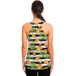 Mango Fruit Striped Pattern Print Women's Racerback Tank Top