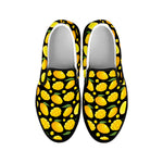 Mango Pattern Print Black Slip On Shoes