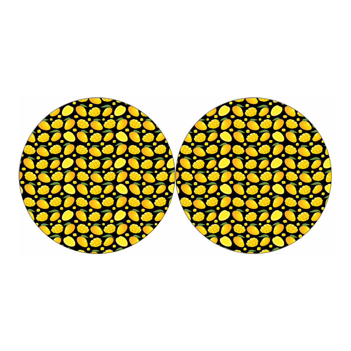 Mango Pattern Print Car Coasters