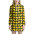 Mango Pattern Print Pullover Hoodie Dress