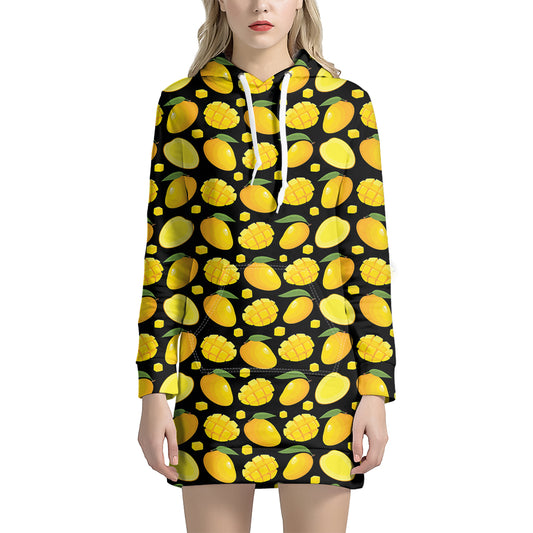 Mango Pattern Print Hoodie Dress