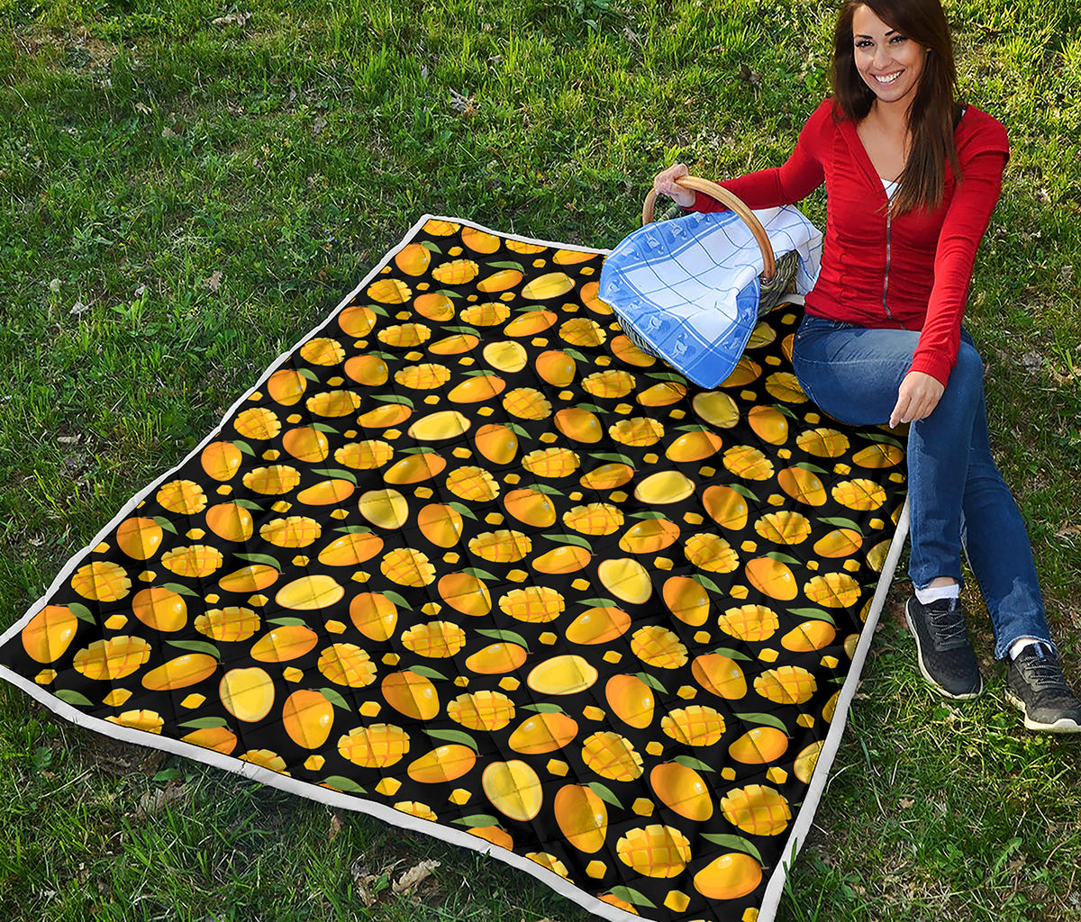 Mango Pattern Print Quilt