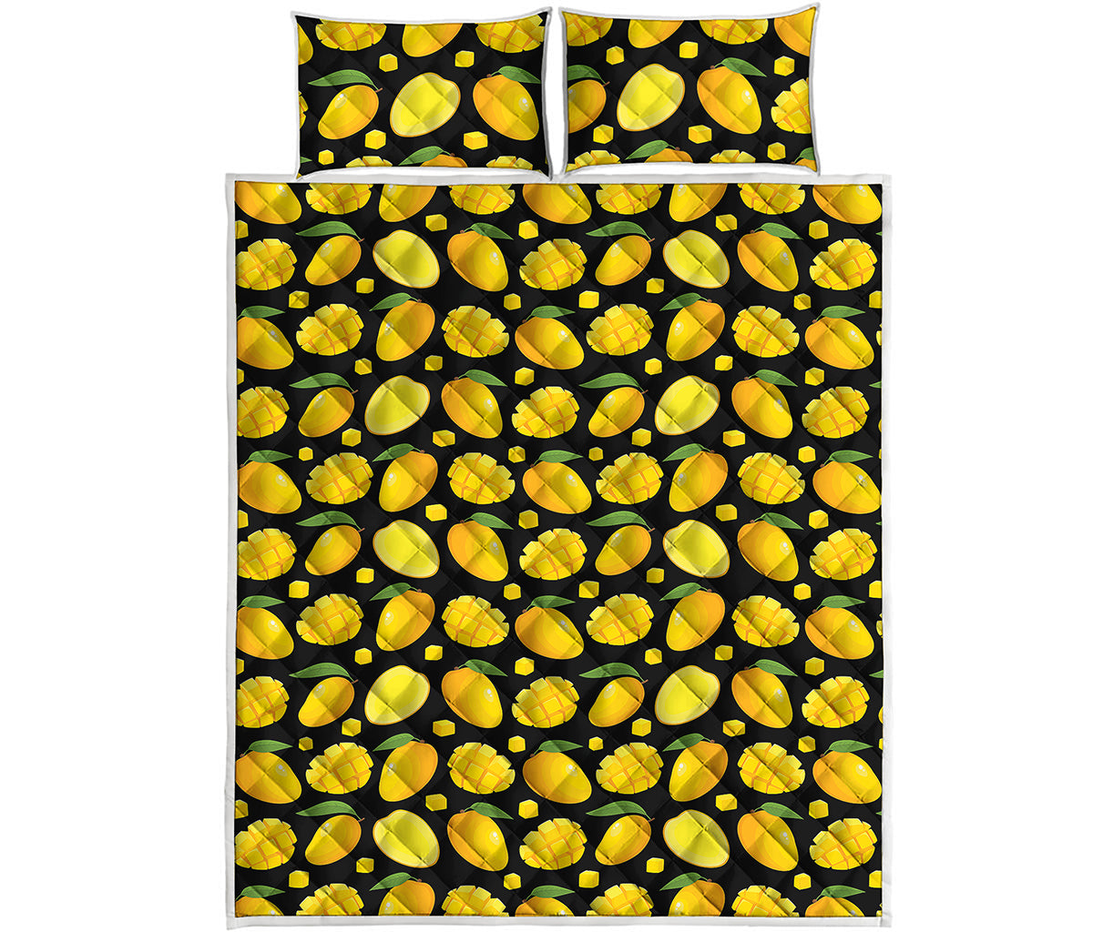 Mango Pattern Print Quilt Bed Set