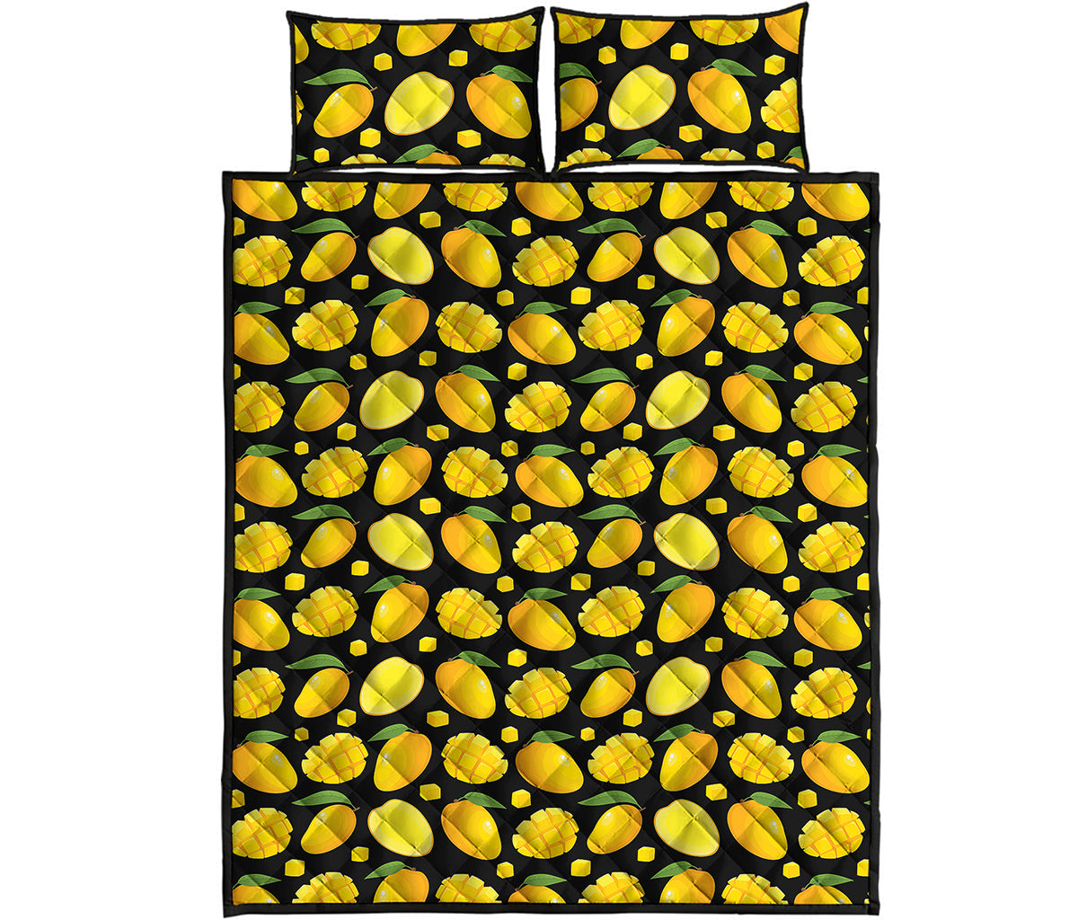 Mango Pattern Print Quilt Bed Set