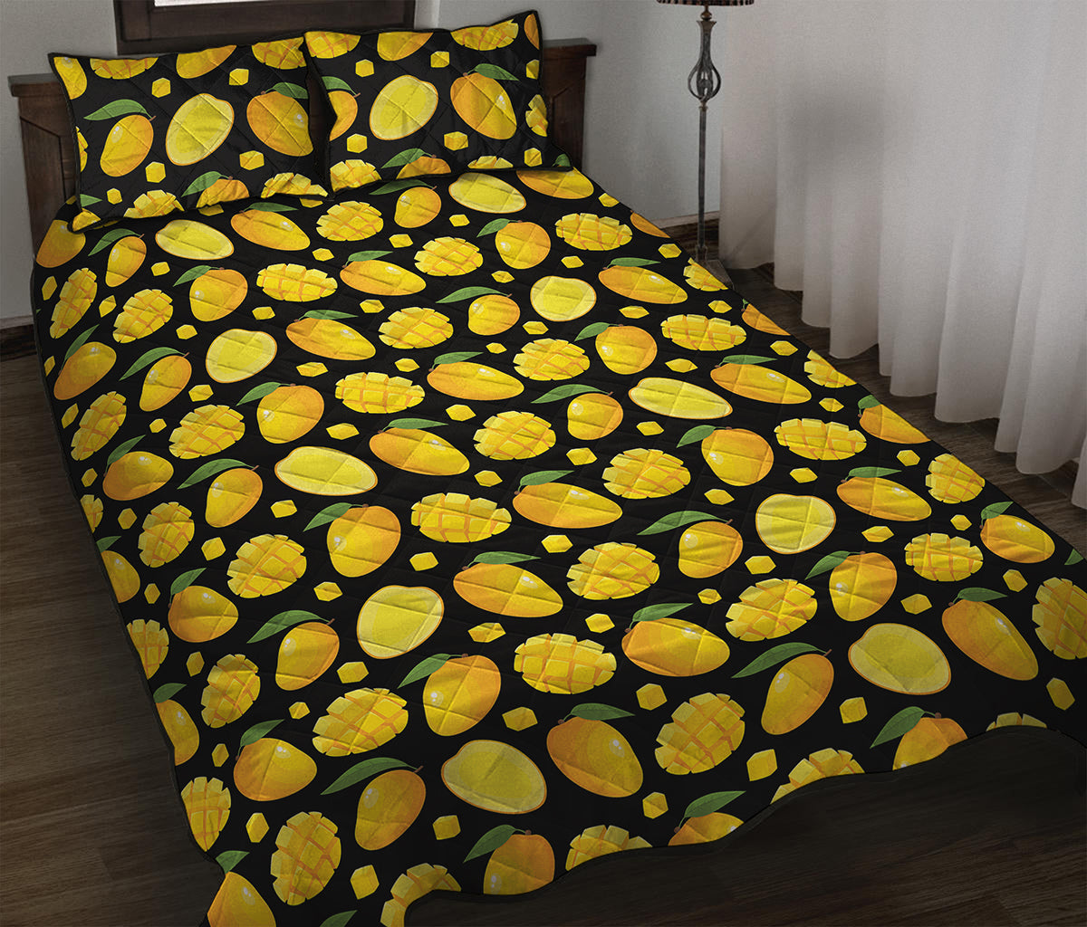 Mango Pattern Print Quilt Bed Set