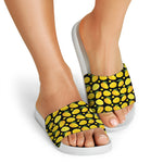 Mango Pattern Print White Slide Sandals