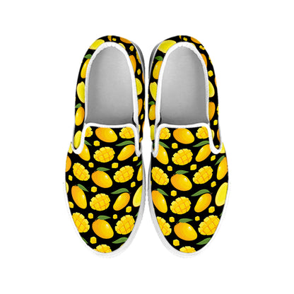 Mango Pattern Print White Slip On Shoes