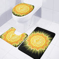Manipura Chakra Mandala Print 3 Piece Bath Mat Set