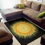 Manipura Chakra Mandala Print Area Rug