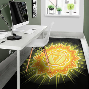 Manipura Chakra Mandala Print Area Rug