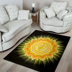 Manipura Chakra Mandala Print Area Rug