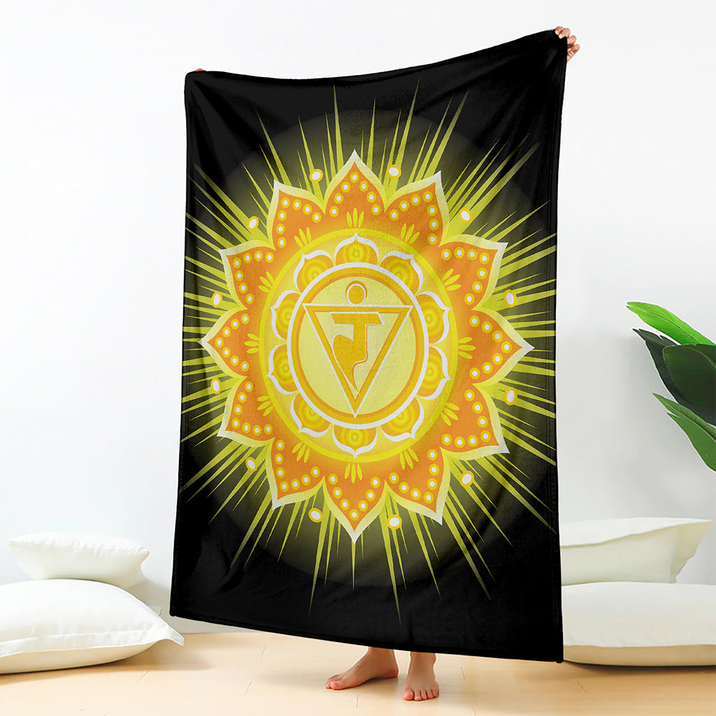 Manipura Chakra Mandala Print Blanket