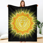 Manipura Chakra Mandala Print Blanket