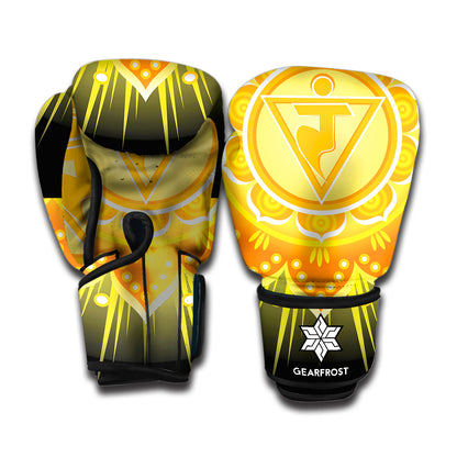 Manipura Chakra Mandala Print Boxing Gloves