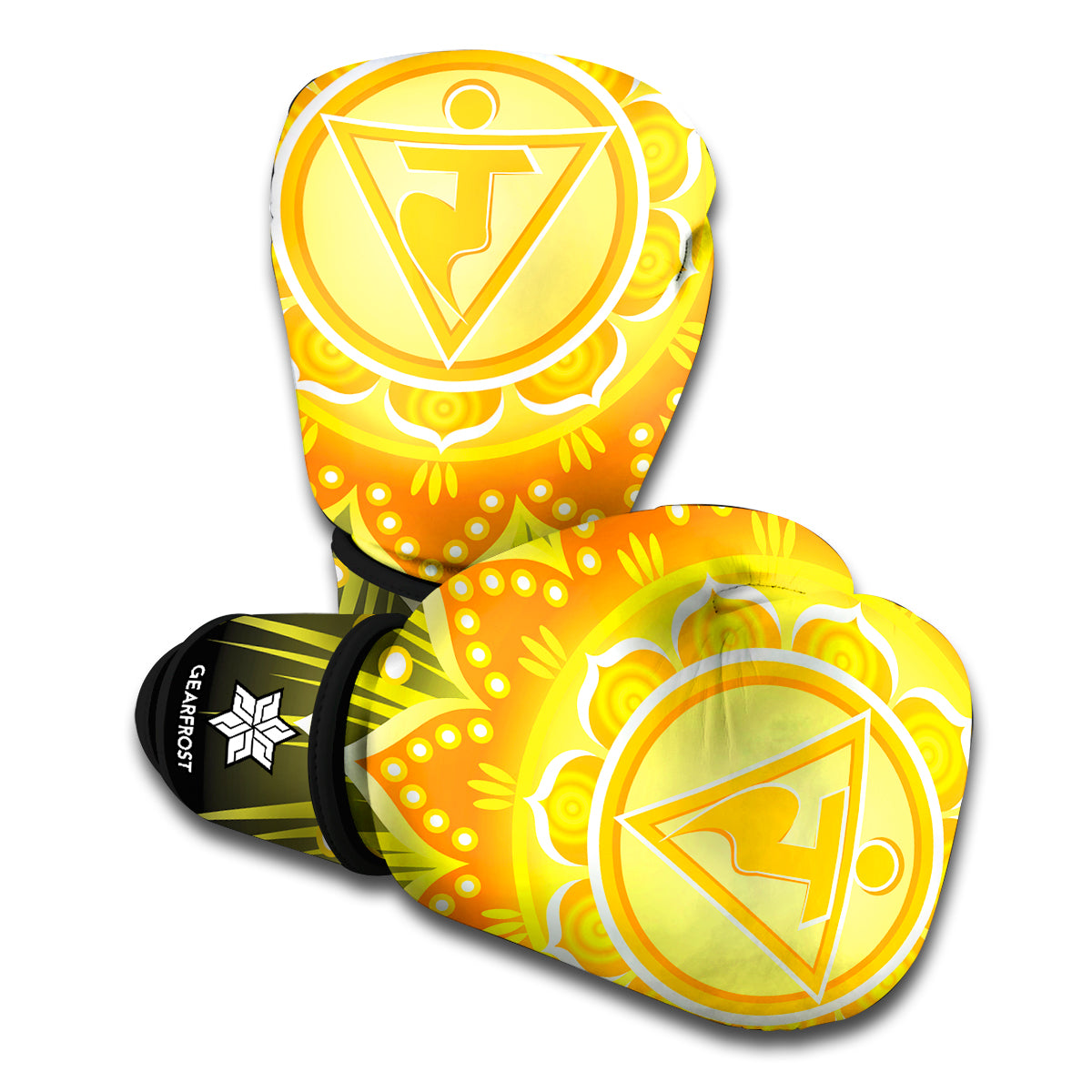 Manipura Chakra Mandala Print Boxing Gloves