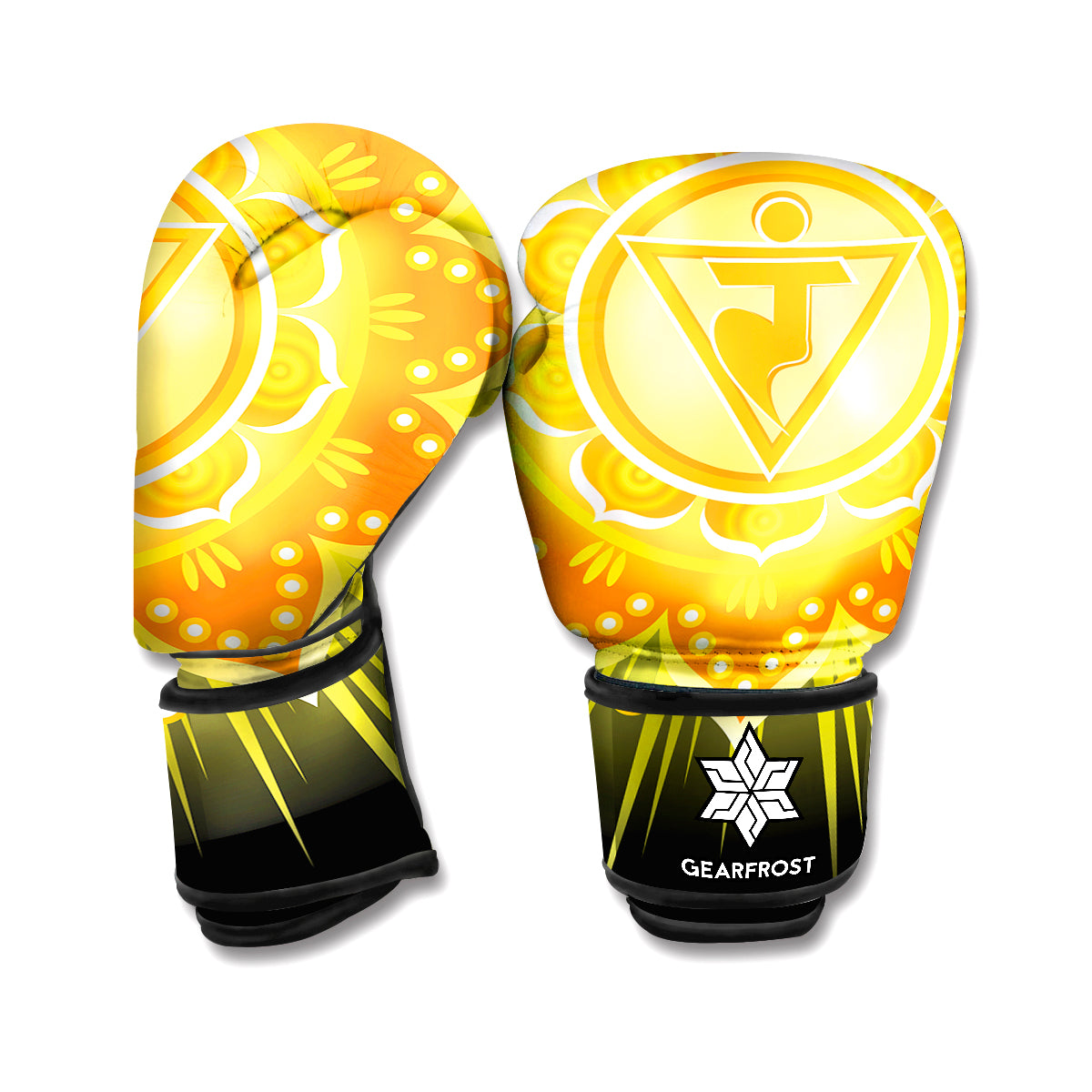 Manipura Chakra Mandala Print Boxing Gloves