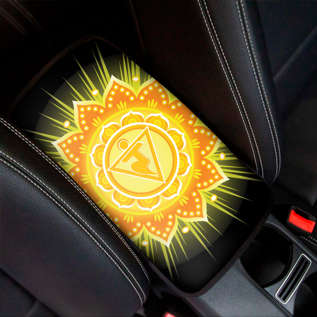 Manipura Chakra Mandala Print Car Center Console Cover