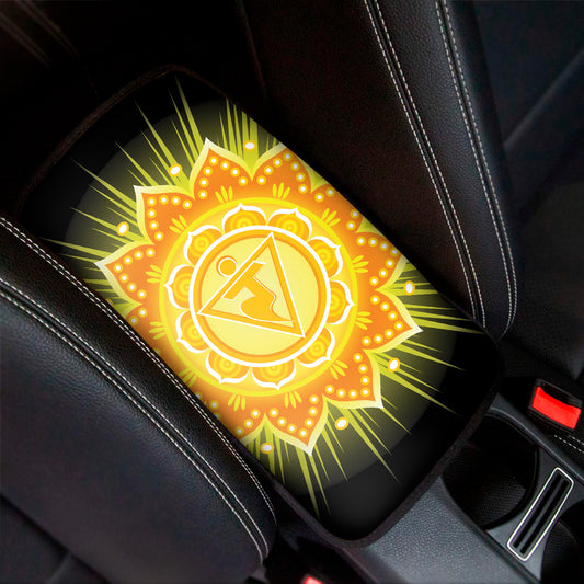 Manipura Chakra Mandala Print Car Center Console Cover