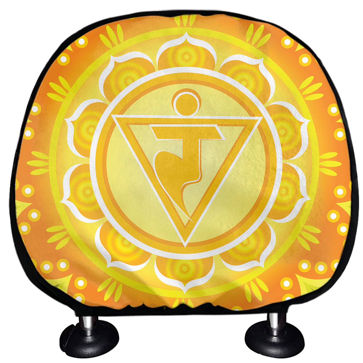 Manipura Chakra Mandala Print Car Headrest Covers