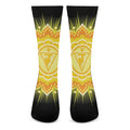 Manipura Chakra Mandala Print Crew Socks