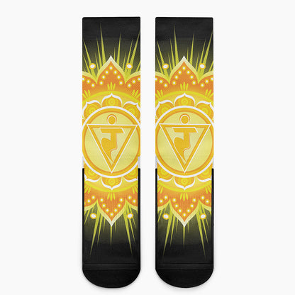 Manipura Chakra Mandala Print Crew Socks