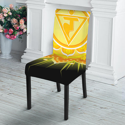 Manipura Chakra Mandala Print Dining Chair Slipcover