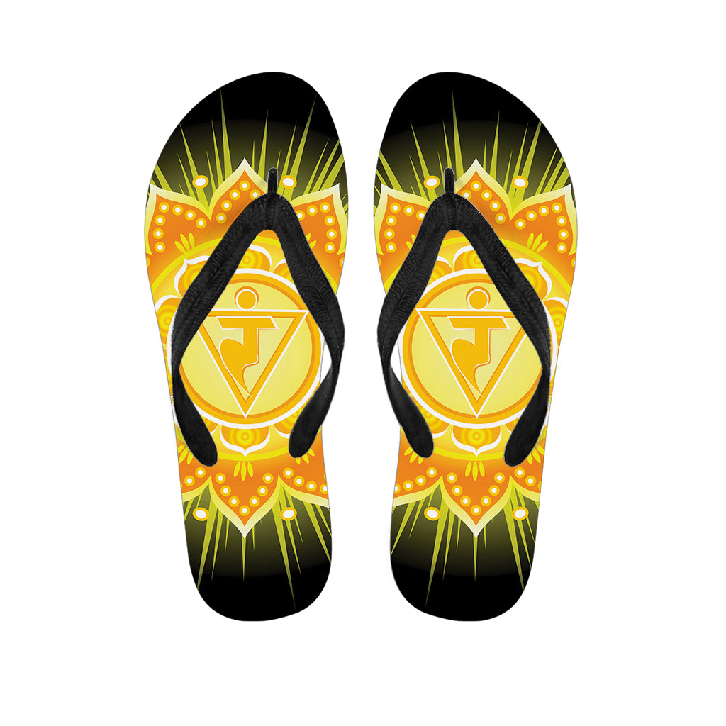 Manipura Chakra Mandala Print Flip Flops