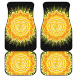 Manipura Chakra Mandala Print Front and Back Car Floor Mats