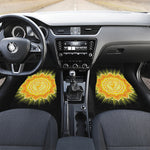Manipura Chakra Mandala Print Front and Back Car Floor Mats